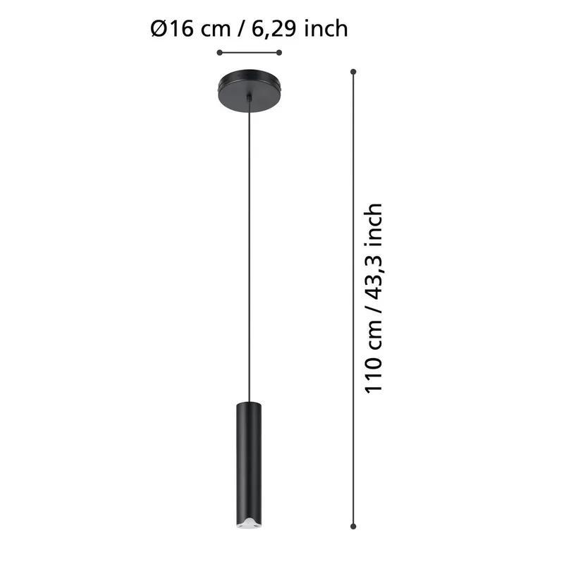 LED hanglamp Balamorta-Z, 1-lamp by EGLO connect in Black – product photo 4 of 5