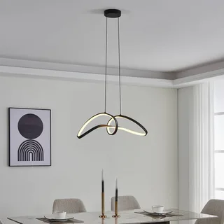 LED hanglamp Calarossa-Z, zwart, aluminium van EGLO connect in Zwart, Wit – productfoto 2 van 5