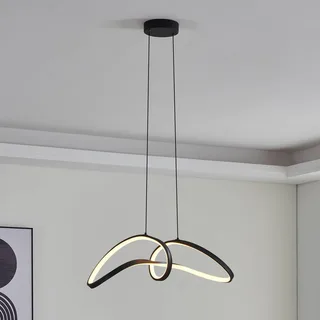 LED hanglamp Calarossa-Z, zwart, aluminium van EGLO connect in Zwart, Wit – productfoto 1 van 5