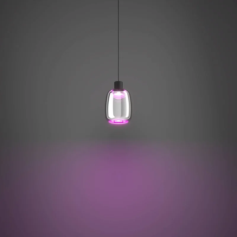 LED hanglamp Molochio-Z, 1-lamp, zwart van EGLO connect in Zwart, Chroom – productfoto 5 van 5