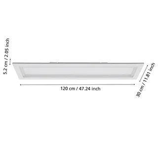 LED plafondlamp Padrogiano-Z 1-lamp, 120 x 30 cm de EGLO connect en Blanc – photo produit 3 sur 5