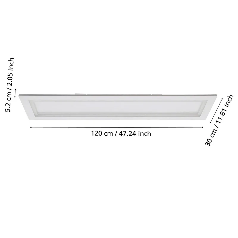 LED plafondlamp Padrogiano-Z 1-lamp, 120 x 30 cm de EGLO connect en Blanc – photo produit 3 sur 5
