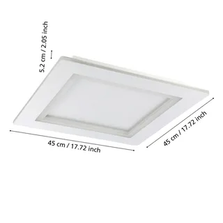 LED plafondlamp Padrogiano-Z 1-lamp, 45 x 45 cm de EGLO connect en Blanc – photo produit 3 sur 5