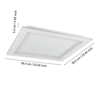 LED plafondlamp Padrogiano-Z 1-lamp, 60 x 60 cm van EGLO connect in Wit – productfoto 3 van 5