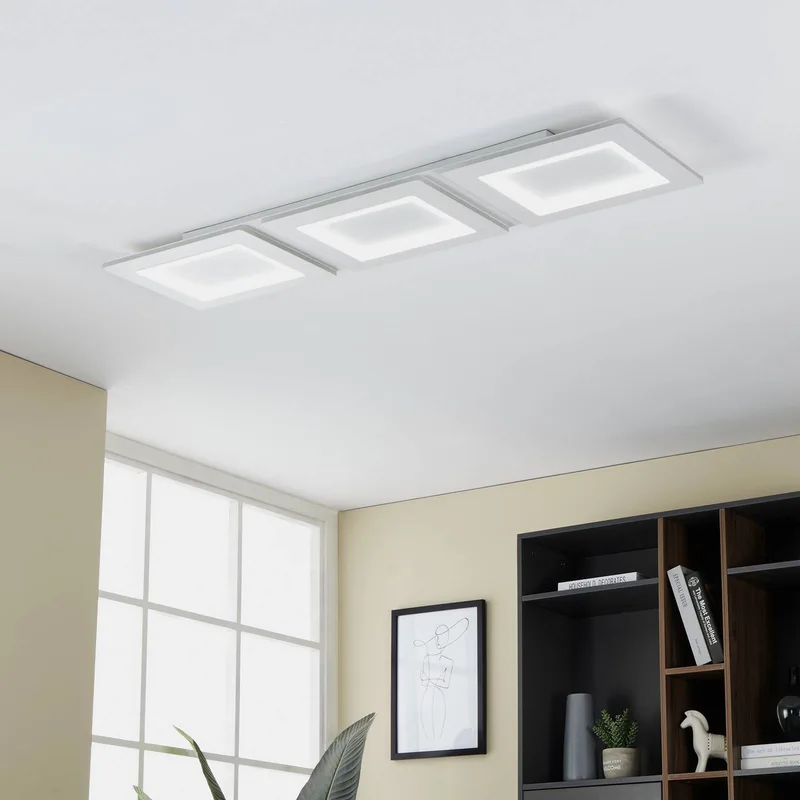 LED plafondlamp Padrogiano-Z 3-lamps, 120 x 30 cm von EGLO connect in Weiß – Produktfoto 2 von 5