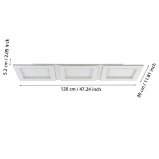 LED plafondlamp Padrogiano-Z 3-lamps, 120 x 30 cm von EGLO connect in Weiß – Produktfoto 3 von 5