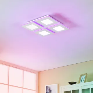 LED plafondlamp Padrogiano-Z 4-lamps, 45 x 45 cm van EGLO connect in Wit – productfoto 2 van 5