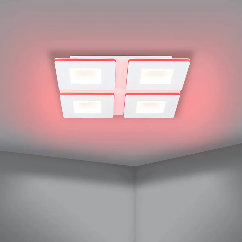 LED plafondlamp Padrogiano-Z 4-lamps, 45 x 45 cm van EGLO connect in Wit – productfoto 4 van 5