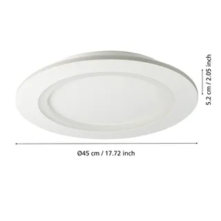 LED plafondlamp Padrogiano-Z, Ø 45 cm de EGLO connect en Blanc – photo produit 3 sur 5