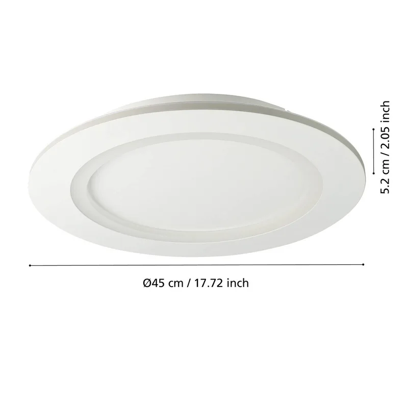 LED plafondlamp Padrogiano-Z, Ø 45 cm de EGLO connect en Blanc – photo produit 3 sur 5