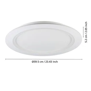 LED plafondlamp Padrogiano-Z, Ø 60 cm de EGLO connect en Blanc – photo produit 4 sur 5