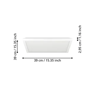 LED plafondlamp Rovito-Z, 39 x 39 cm van EGLO connect in Wit – productfoto 4 van 5