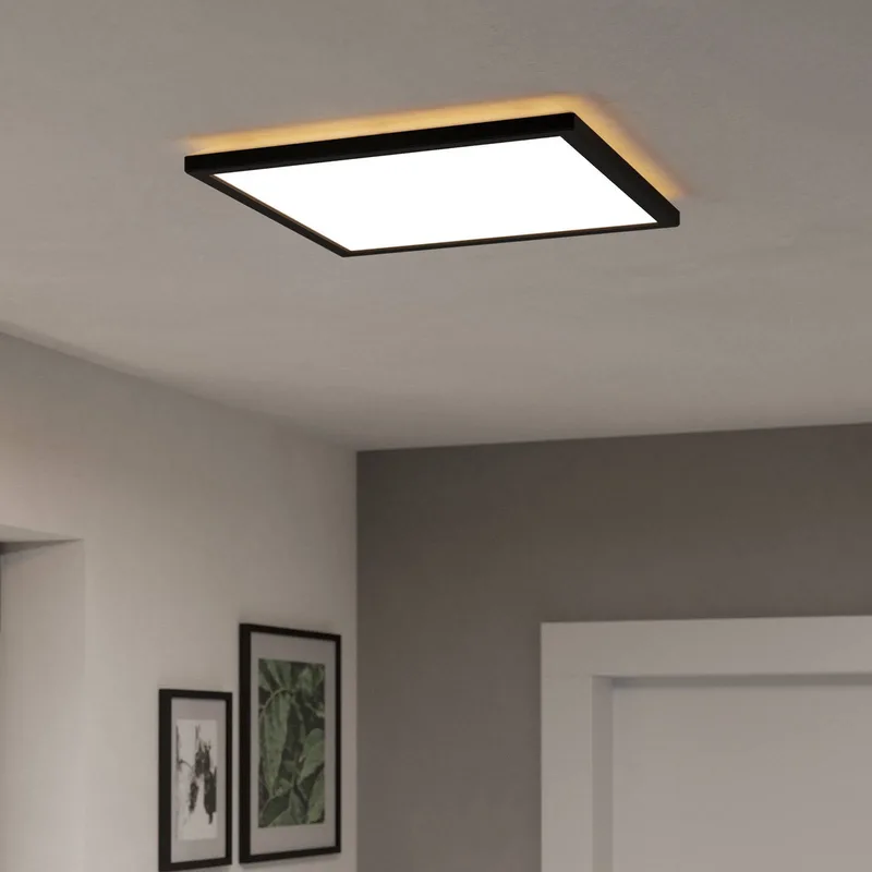 LED plafondlamp Rovito-Z, 39 x 39 cm van EGLO connect in Zwart – productfoto 2 van 5