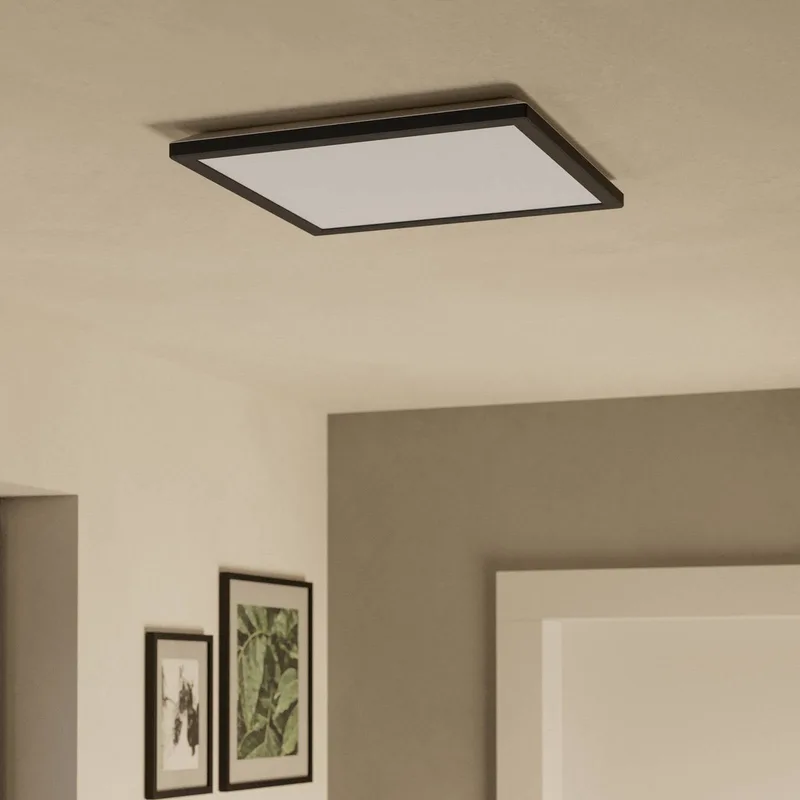 LED plafondlamp Rovito-Z, 39 x 39 cm van EGLO connect in Zwart – productfoto 3 van 5