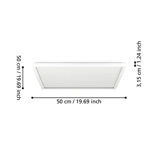 LED plafondlamp Rovito-Z, 50 x 50 cm van EGLO connect in Wit – productfoto 4 van 5