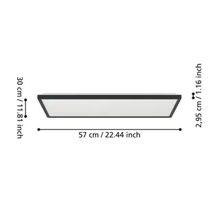 LED plafondlamp Rovito-Z, 57 x 30 cm från EGLO connect i Svart – produktbild 4 av 5