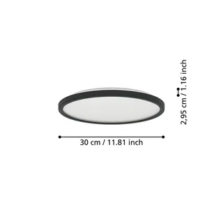 LED plafondlamp Rovito-Z, Ø 30 cm von EGLO connect in Schwarz – Produktfoto 4 von 5
