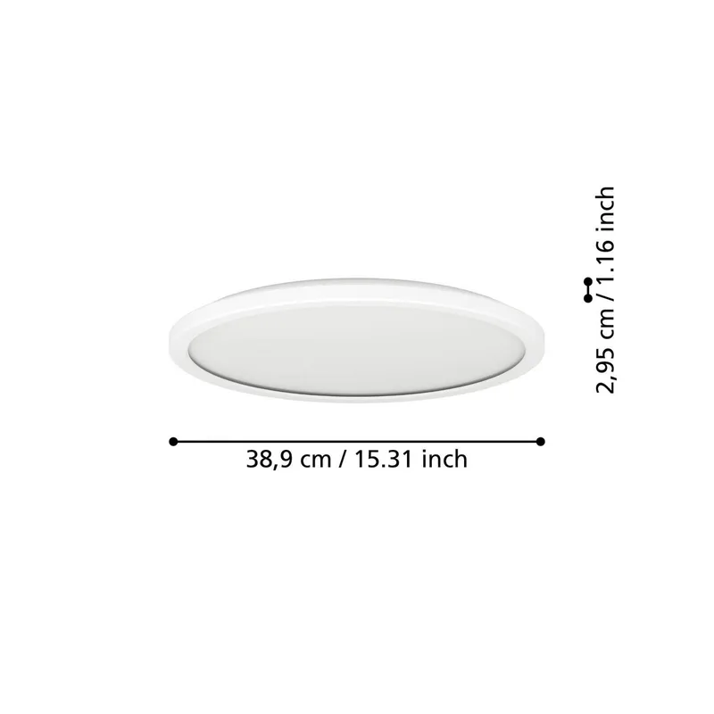 LED plafondlamp Rovito-Z, Ø 39 cm van EGLO connect in Wit – productfoto 4 van 5