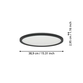 LED plafondlamp Rovito-Z, Ø 39 cm van EGLO connect in Zwart – productfoto 4 van 5