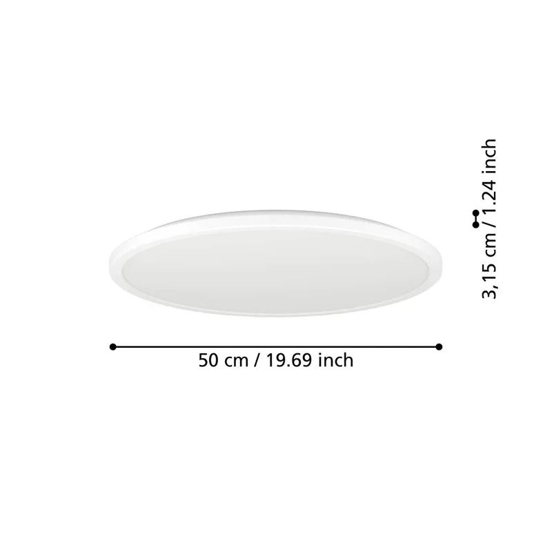 LED plafondlamp Rovito-Z, Ø 50 cm van EGLO connect in Wit – productfoto 4 van 5