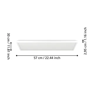 LED plafondlamp Rovito-Z, wit, 57 x 30 cm från EGLO connect i Vit, Opaal – produktbild 4 av 5
