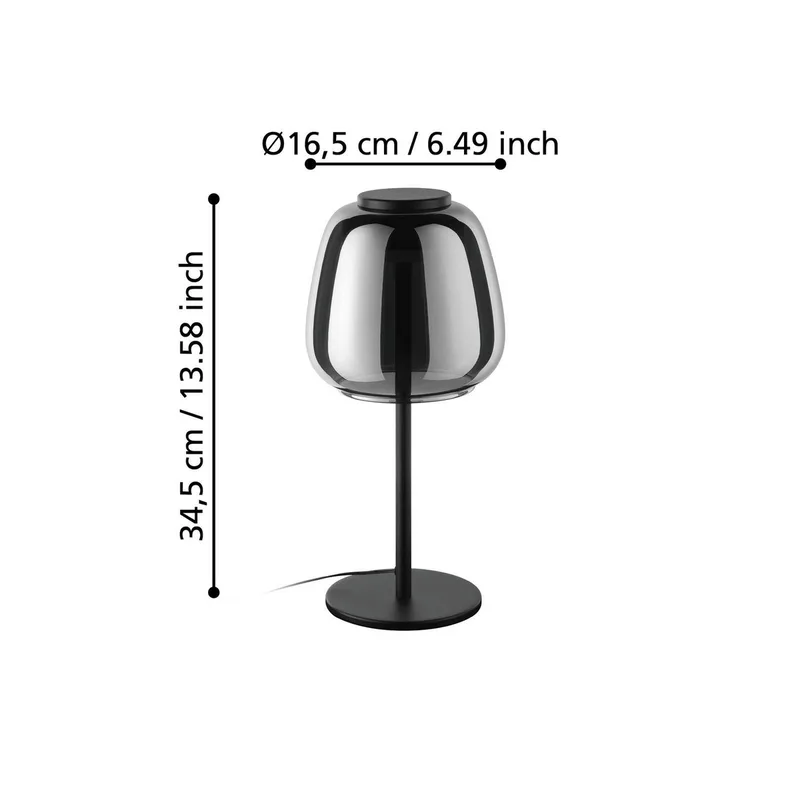 LED tafellamp Alfero-Z, RGB, CCT, zwart by EGLO connect in Black, Chrome – product photo 4 of 5