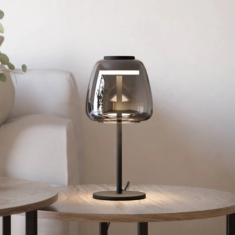 LED tafellamp Alfero-Z, RGB, CCT, zwart by EGLO connect in Black, Chrome – product photo 1 of 5