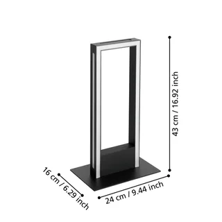 LED tafellamp Savilanas-Z, CCT de EGLO connect en Noir – photo produit 3 sur 5