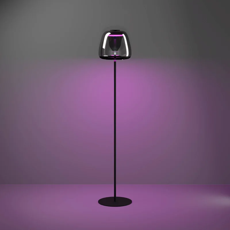 LED vloerlamp Alfero-Z, RGB, CCT, zwart van EGLO connect in Zwart, Chroom – productfoto 5 van 5