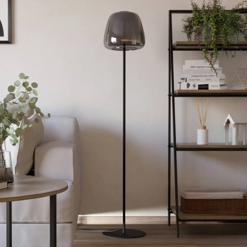 LED vloerlamp Alfero-Z, RGB, CCT, zwart van EGLO connect in Zwart, Chroom – productfoto 2 van 5