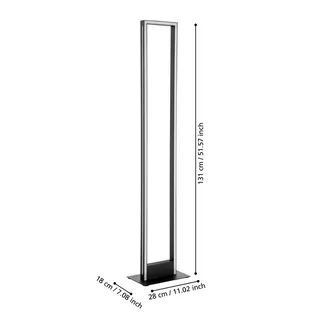 LED vloerlamp Savilanas-Z, CCT van EGLO connect in Zwart – productfoto 2 van 4