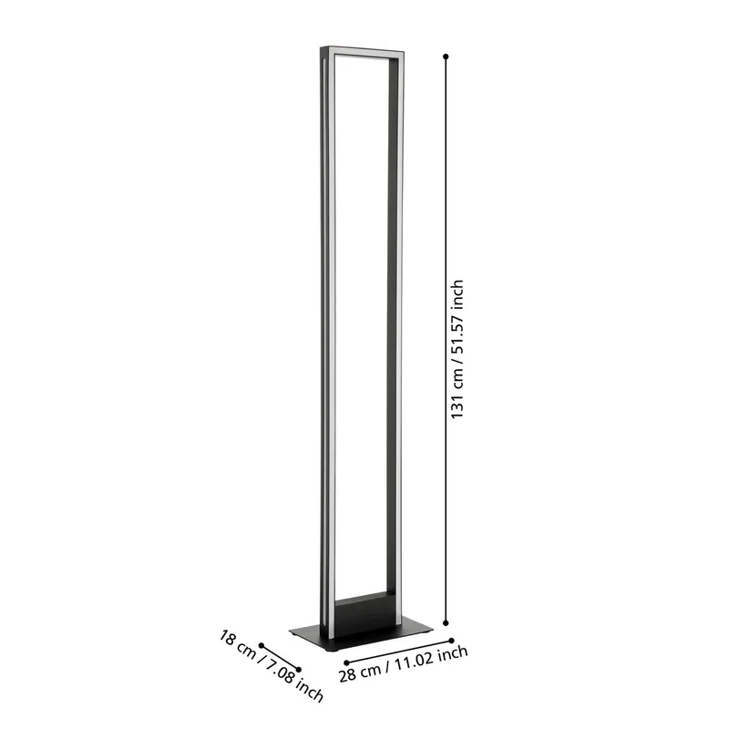 LED vloerlamp Savilanas-Z, CCT van EGLO connect in Zwart – productfoto 2 van 4