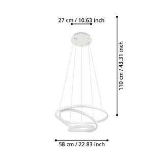Lobinero-Z LED hanglamp van EGLO connect in Wit – productfoto 4 van 5