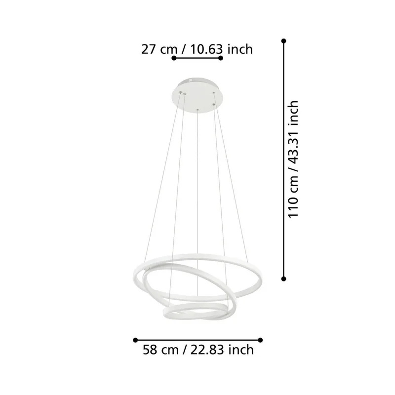 Lobinero-Z LED hanglamp van EGLO connect in Wit – productfoto 4 van 5