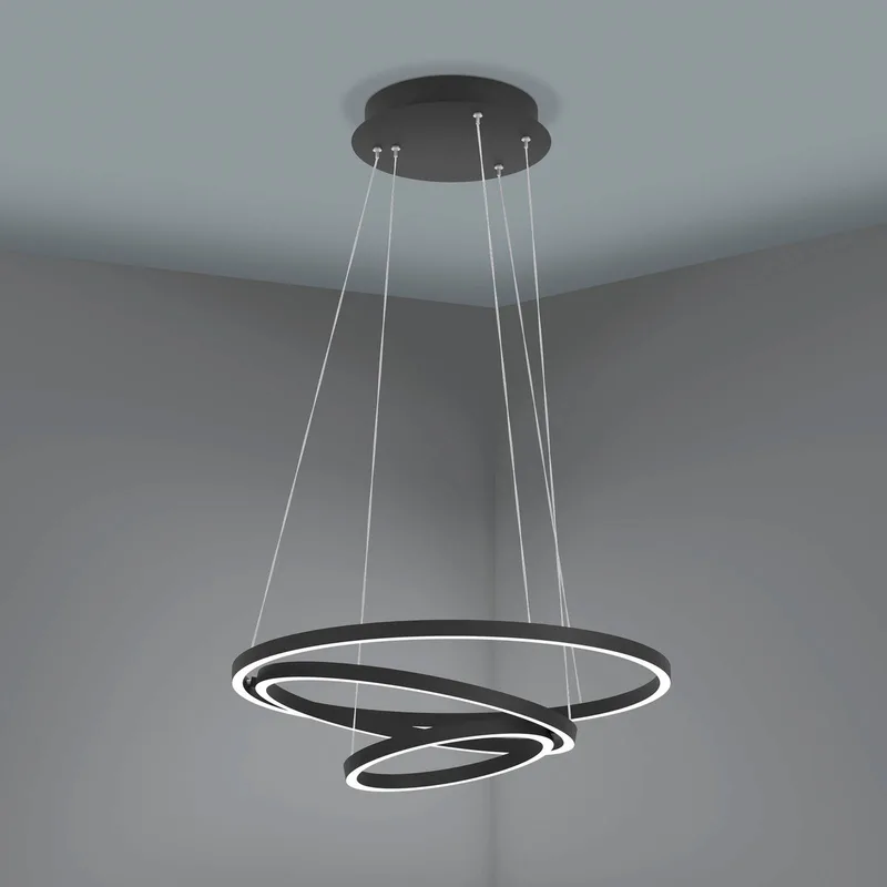 Lobinero-Z LED hanglamp, zwart by EGLO connect in Black, White – product photo 5 of 5