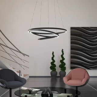 Lobinero-Z LED hanglamp, zwart by EGLO connect in Black, White – product photo 3 of 5