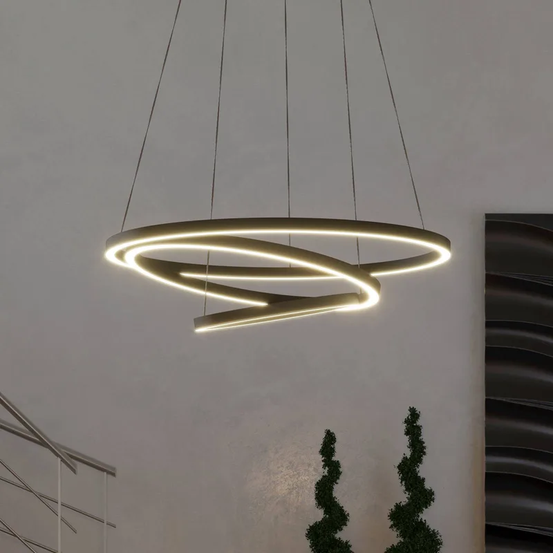 Lobinero-Z LED hanglamp, zwart by EGLO connect in Black, White – product photo 1 of 5