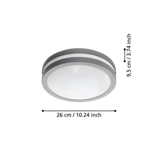 Locana-C LED-utomhusvägglampa silver från EGLO connect i Zilvergrijs – produktbild 4 av 5