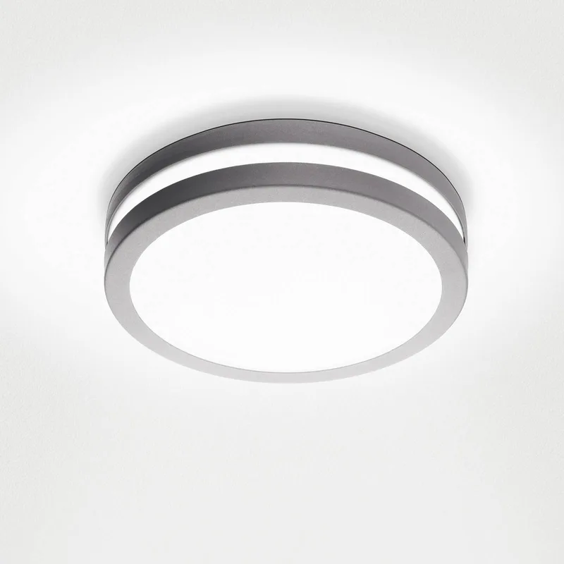 Locana-C LED-utomhusvägglampa silver från EGLO connect i Zilvergrijs – produktbild 1 av 5