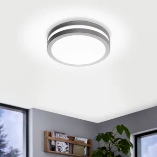 Locana-C LED-utomhusvägglampa silver från EGLO connect i Zilvergrijs – produktbild 2 av 5