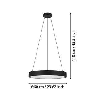 Marghera-Z LED-pendellampa från EGLO connect i Svart – produktbild 2 av 3