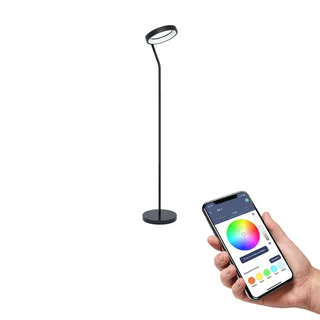 Marghera-Z LED-golvlampa från EGLO connect i Svart, Vit – produktbild 1 av 2
