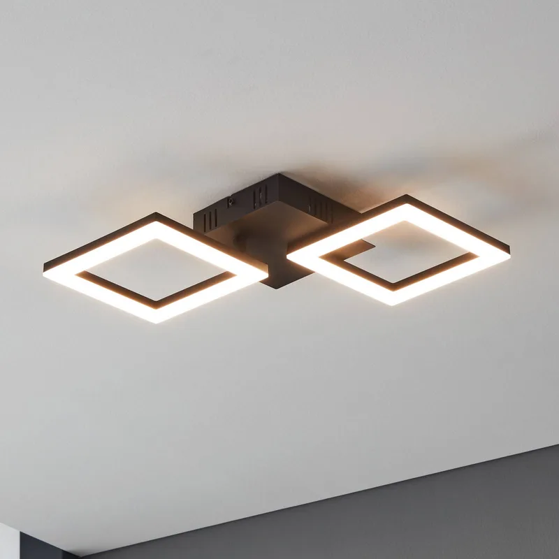Paranday-Z LED plafondlamp 2-l. 47cm van EGLO connect in Zwart, Wit – productfoto 1 van 5