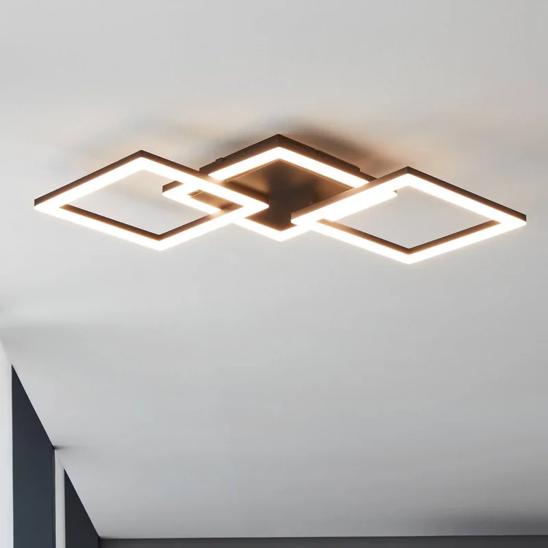 Paranday-Z LED plafondlamp 3-l. 65cm van EGLO connect in Zwart, Wit – productfoto 1 van 5