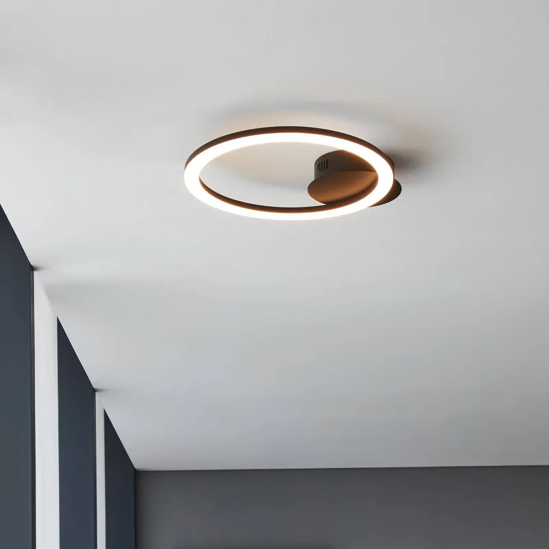 Parrapos-Z LED plafondlamp, 1-lamp van EGLO connect in Zwart, Wit – productfoto 2 van 5