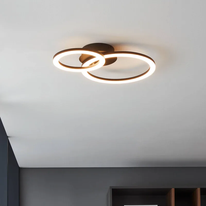 Parrapos-Z LED plafondlamp, 2-lamps de EGLO connect en Noir, Blanc – photo produit 2 sur 5