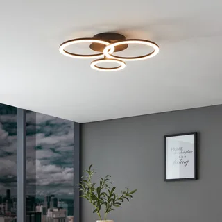 Parrapos-Z LED plafondlamp, 3-lamps de EGLO connect en Noir, Blanc – photo produit 2 sur 5