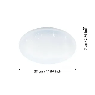 plafondlamp Totari-Z, Ø38cm, 19W, kristaleffect by EGLO connect in White – product photo 1 of 3