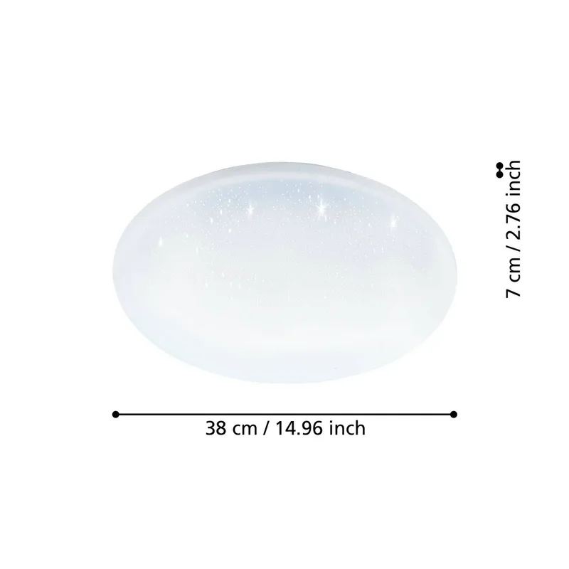 plafondlamp Totari-Z, Ø38cm, 19W, kristaleffect by EGLO connect in White – product photo 1 of 3