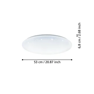 plafondlamp Totari-Z, Ø56cm, 32W, kristaleffect de EGLO connect en Blanc – photo produit 4 sur 5